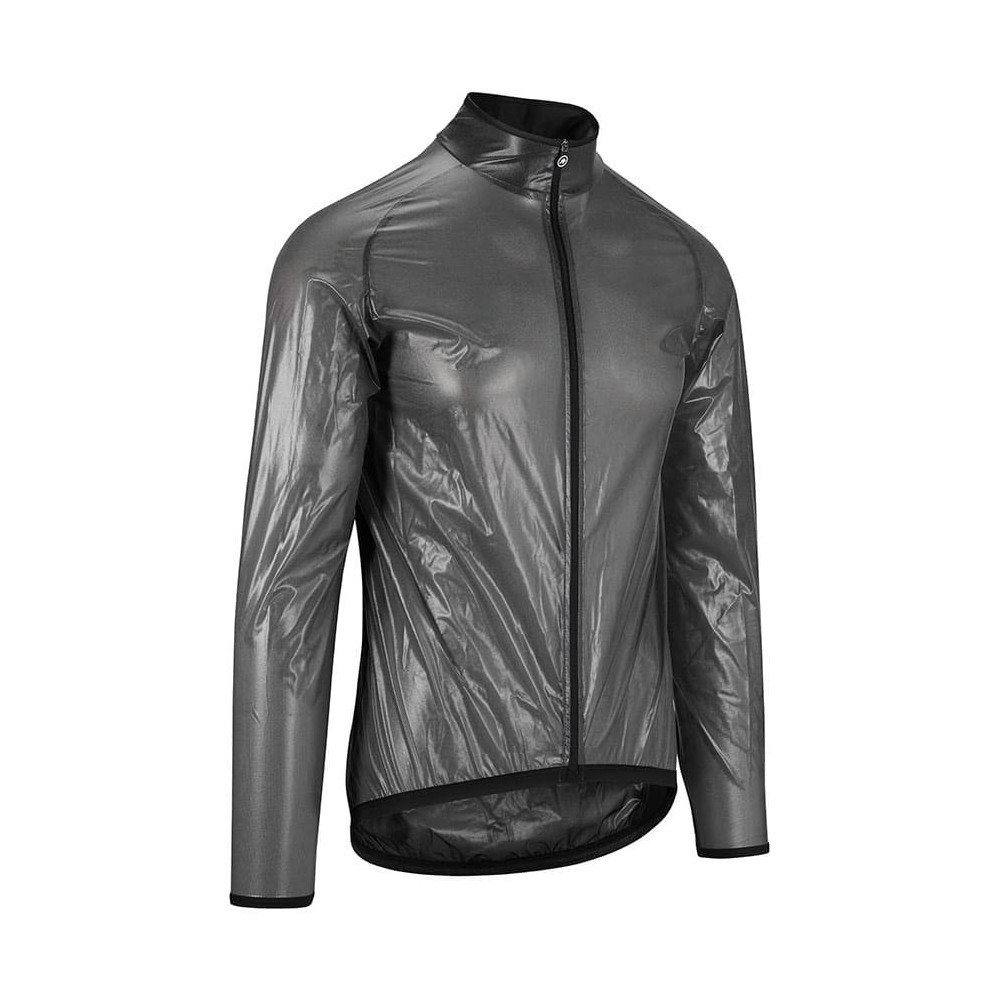 Mantellina Assos Mille GT Clima Evo Nero - Tessuto Silver Haze Riflettente