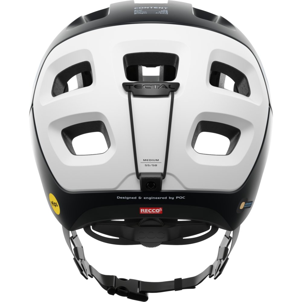POC Casco - Tectal Race MIPS Uranium Black/Hydrogen White Matt