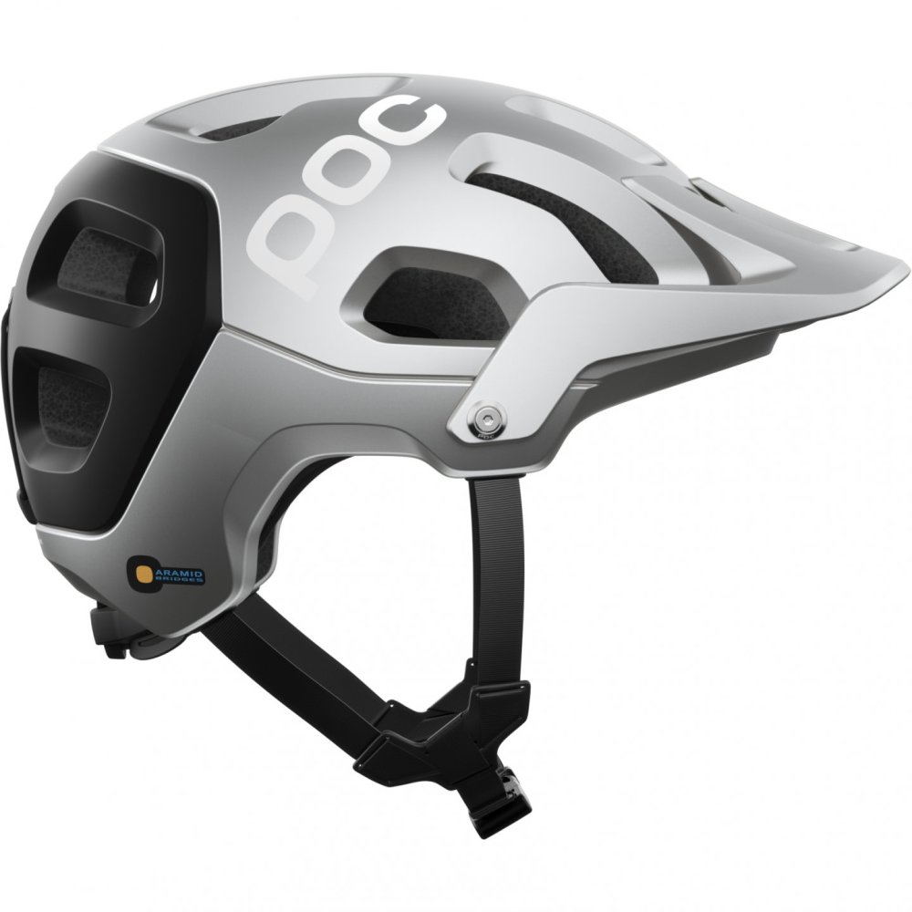 POC Casco - Tectal Race MIPS Argentite Silver/Uranium Black Matt