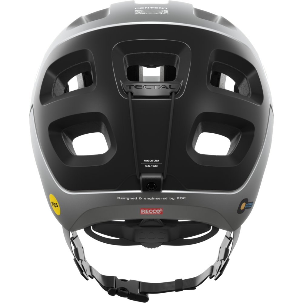 POC Casco - Tectal Race MIPS Argentite Silver/Uranium Black Matt