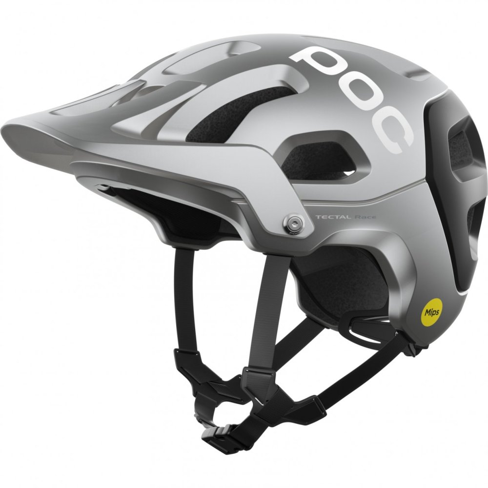 POC Casco - Tectal Race MIPS Argentite Silver/Uranium Black Matt